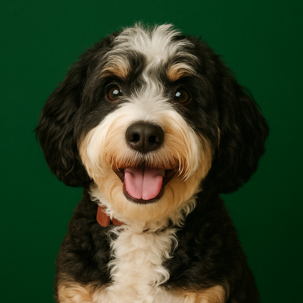 Schuyler, a black-and-white dog