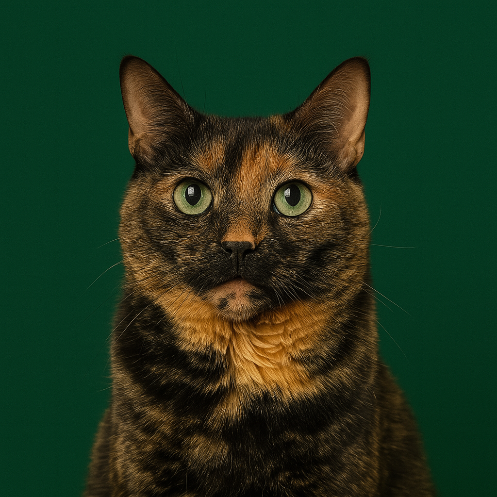 Winnie, a tortoiseshell cat