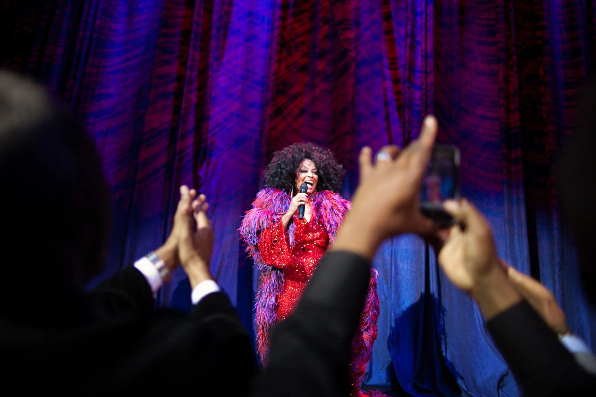 Diana Ross performing at an event produced by Stratus Firm, an event production company located in DC