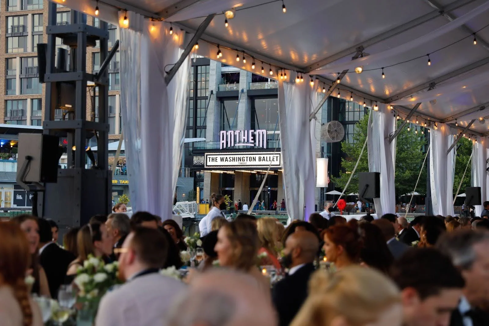 Tented event outside of the Anthem venue at The Wharf in Washington, D.C.