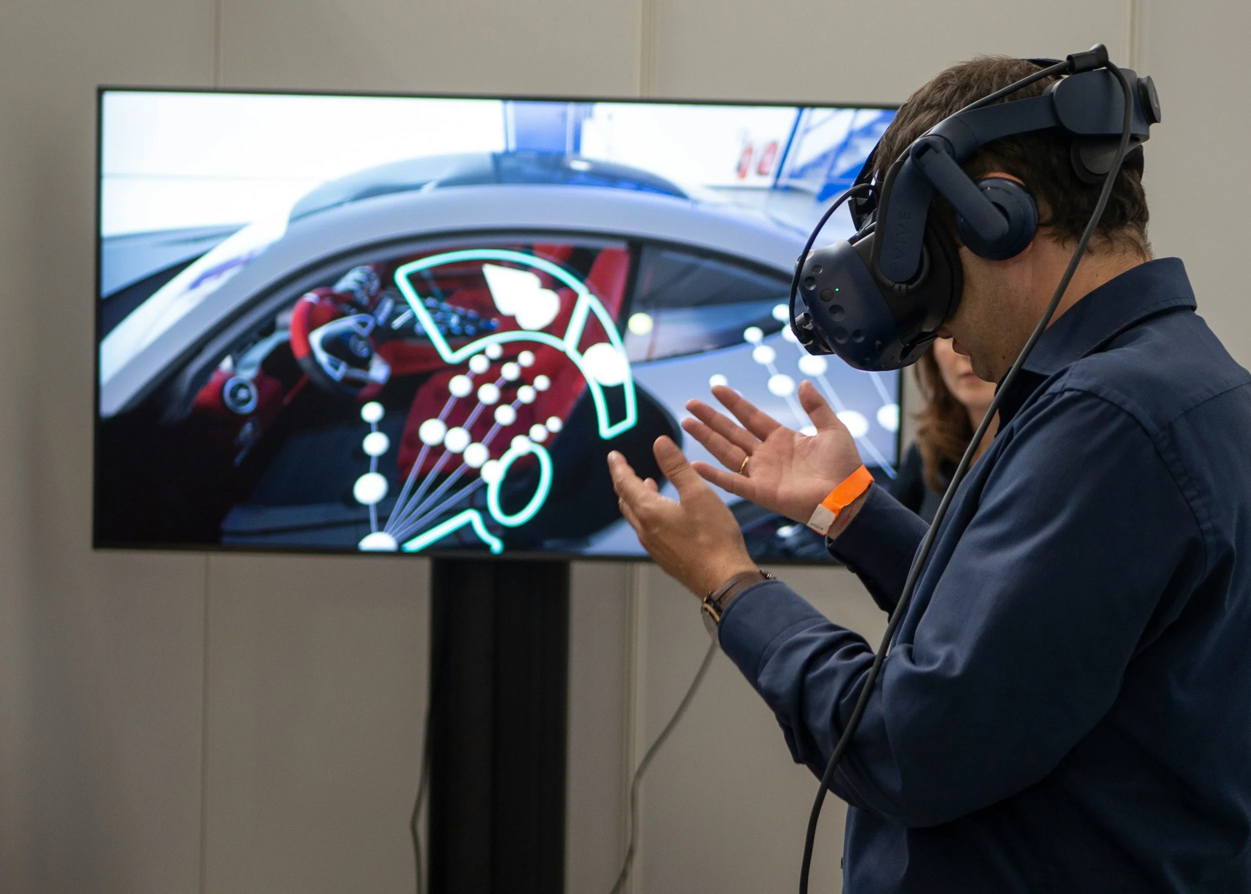 Virtual reality experience vr at a tech event