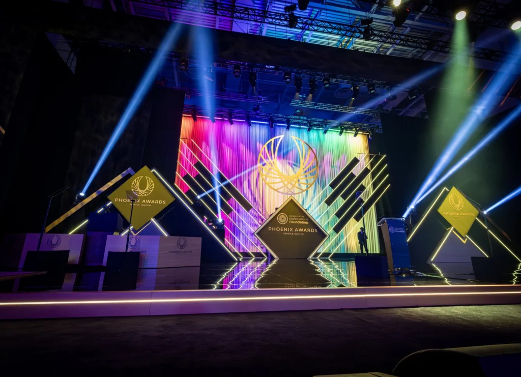 Congressional Black Caucus Foundation CBCF Phoenix Awards Stage set