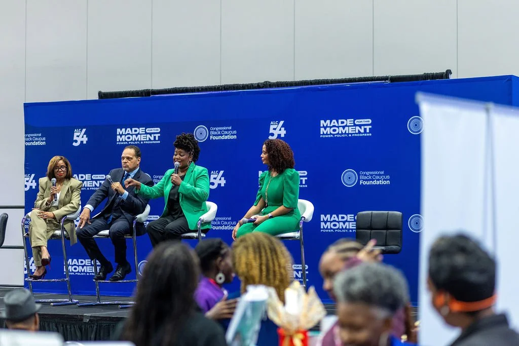 Panelists answer questions at the Congressional Black Caucus Foundation's 2025 Annual Legislative Conference